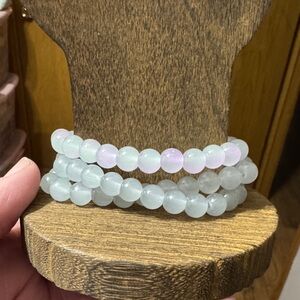 Elegant Pastel Beaded Bracelet Set